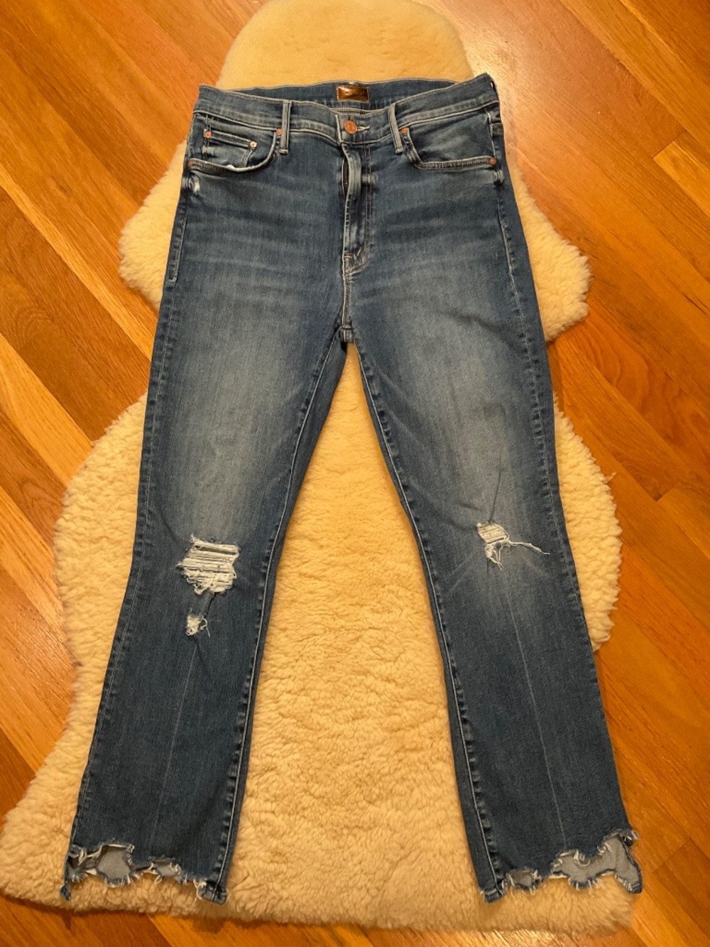 Mother The Insider Crop Step Chew jeans